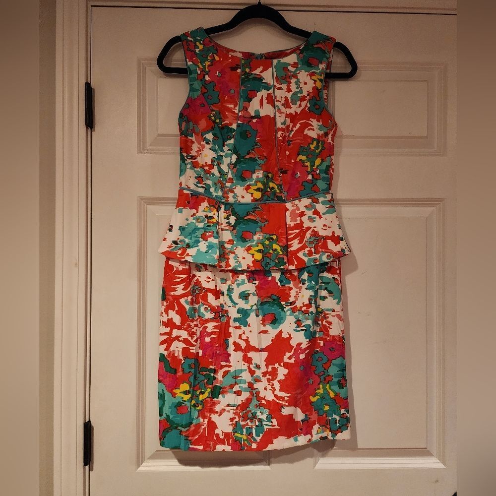 AGB colorful sleeveless shift dress 6P